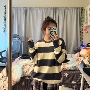 brandy melville blue stripe sweater